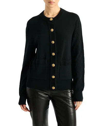 Balmain Knit Cardigan In Black