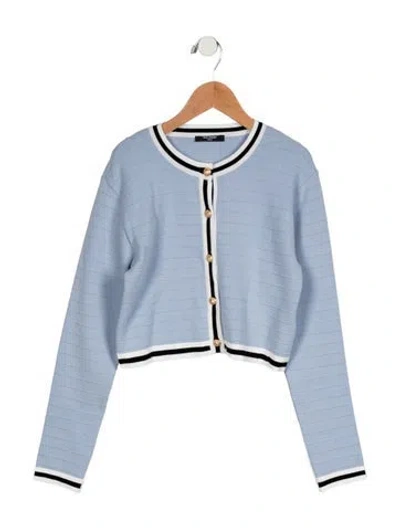 Pre-owned Balmain Kids' Knit Cardigan In Blue
