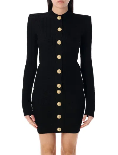 BALMAIN BALMAIN KNIT CARDIGAN WITH STRUCTURED SHOULDERS
