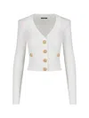 BALMAIN KNIT CROPPED CARDIGAN