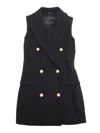 Balmain Sleeveless Dress In Black