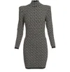 Balmain Jacquard-knit Turtleneck Sweater In Black