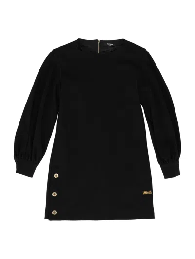 Balmain Kids'  Knit Dress In Black