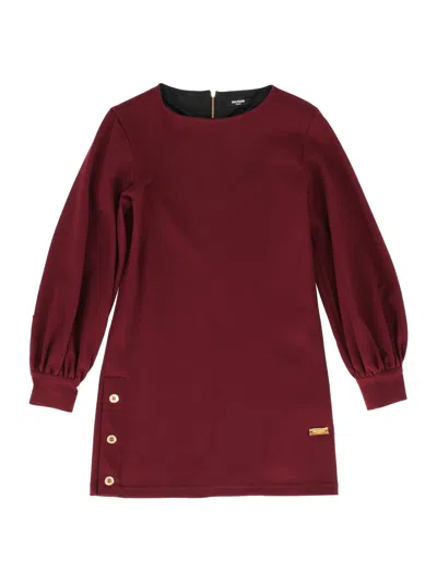 Balmain Kids'  Knit Dress In Purple
