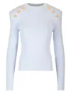 Balmain Knit Jumper Knitwear Light Blue