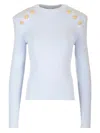 Balmain Knit Jumper Knitwear Light Blue In Light Blue