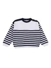 Balmain Striped Sweater In Black