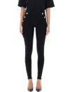 Balmain Jersey Leggings With 6 Buttons