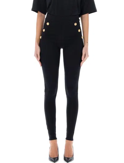 BALMAIN BALMAIN KNIT LEGGINGS WITH 6 BUTTONS