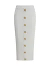 Balmain Women Knit Midi Skirt In White