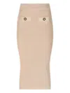 Balmain Ribbed Knee-length Pencil Skirt