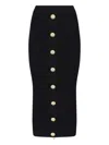 Balmain Decorative-buttons Pencil Midi Skirt In Black