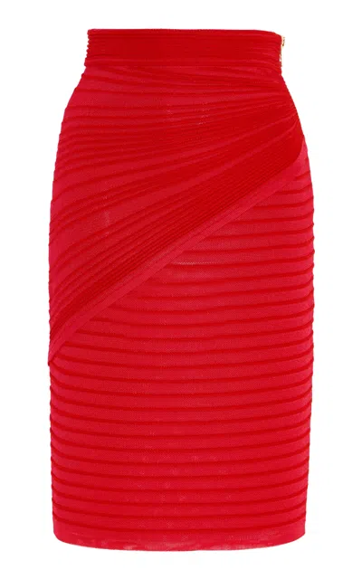 BALMAIN KNIT MIDI SKIRT