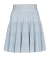 Balmain Textured Knit Flared Skirt