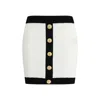 Balmain Mini Skirt In White Viscose Blend