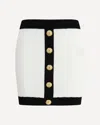 Balmain Mini Skirt In White Viscose Blend