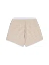 Balmain Knit Shorts In Beige
