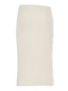 Balmain Knit Skirt In White