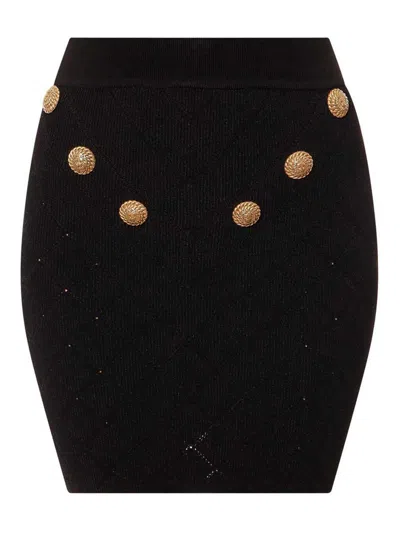 BALMAIN MINIFALDA - NEGRO