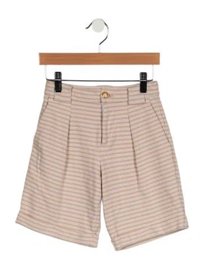 Pre-owned Balmain Babies' Knit Striped Shorts In Neutrals