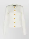 Balmain Knit Sweater Gold-tone Buttons In Neutral