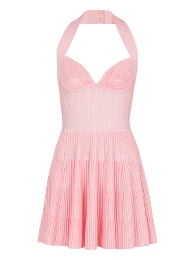 BALMAIN KNITTED A-LINE MINI DRESS