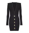 Balmain Knitted Button-up Mini Dress