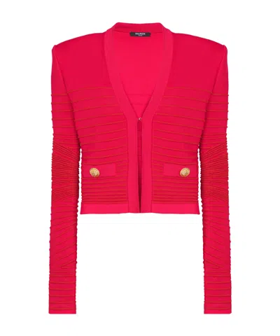 BALMAIN EDGE TO EDGE KNIT CARDIGAN