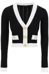 BALMAIN BALMAIN KNITTED CARDIGAN WITH EMBOSSED BUTTONS