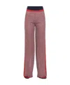 Balmain Monogram Check Knit Large Pant In Red