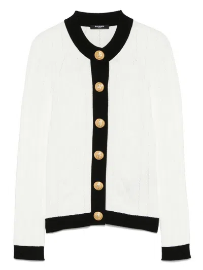 BALMAIN BALMAIN KNITTED CREWNECK CARDIGAN
