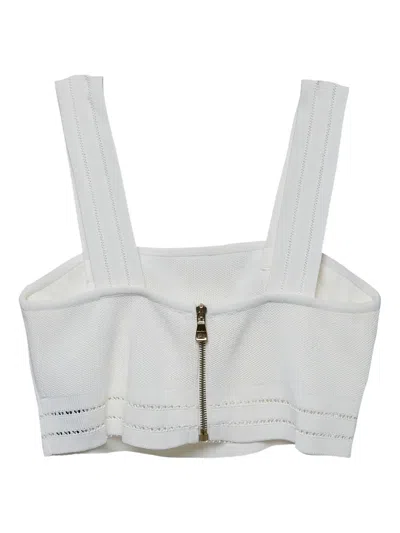 Pre-owned Balmain Knitted Crop Top