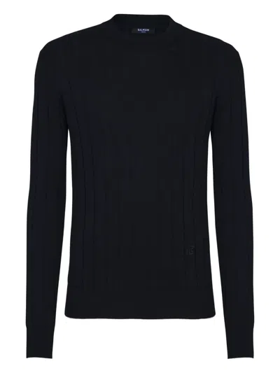 Balmain Knitted Jumper In Black