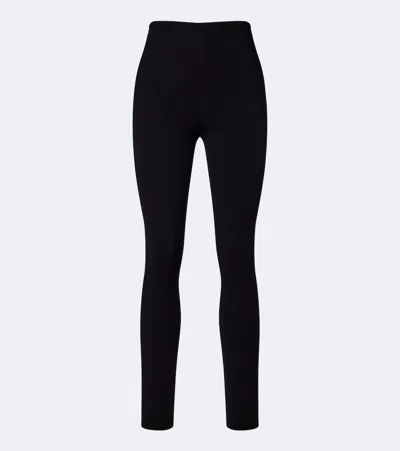 Balmain Knitted Leggings In Black
