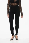 Balmain Knitted Leggings With Zip Detail In Black