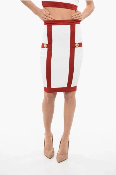 Balmain Knitted Longuette With Logoed Buttons