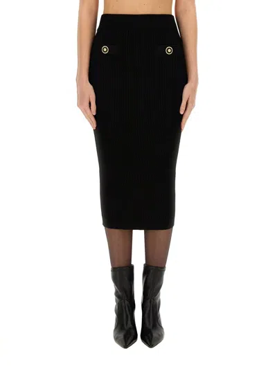 BALMAIN BALMAIN KNITTED MIDI SKIRT