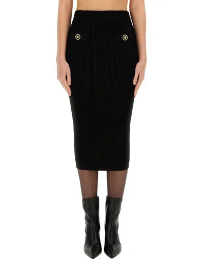 BALMAIN BALMAIN KNITTED MIDI SKIRT