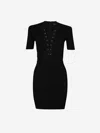 Balmain Knitted Mini Dress In Black