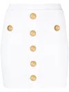 Balmain Knit Mini Skirt With Embossed Buttons Women