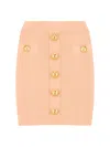 Balmain Buttoned Knitted Midi Skirt