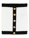 Balmain Mini Skirt In White Viscose Blend