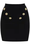 Balmain Women Buttoned Knitted Mini Skirt