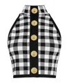 Balmain Knitted Short Vest In Multi