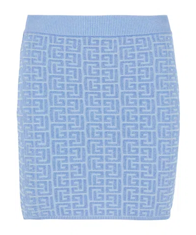 BALMAIN BALMAIN MONOGRAMMED MINI SKIRT