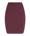 Balmain Ribbed Mini Skirt In Purple