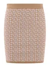 Balmain Women Mini Skirt In Beige