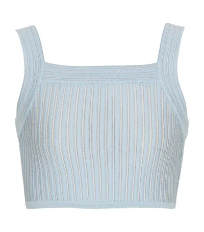 Balmain Knitted Stripe Crop Top