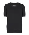 Balmain Knitted T-shirt In Black