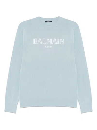 Balmain Kids' Knitted Top In Blue